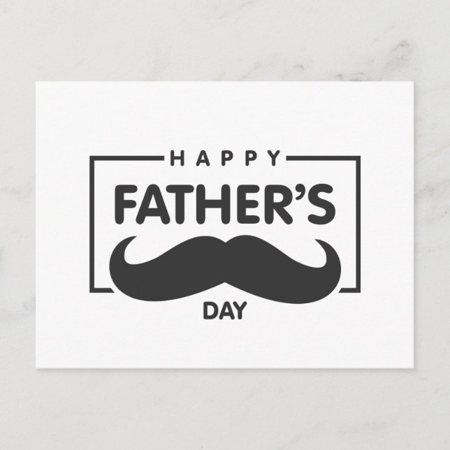Bonne Fête des pères Moustache | Carte postale (Devant)