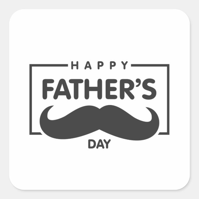 Bonne Fête des pères Moustache | Sticker (Devant)