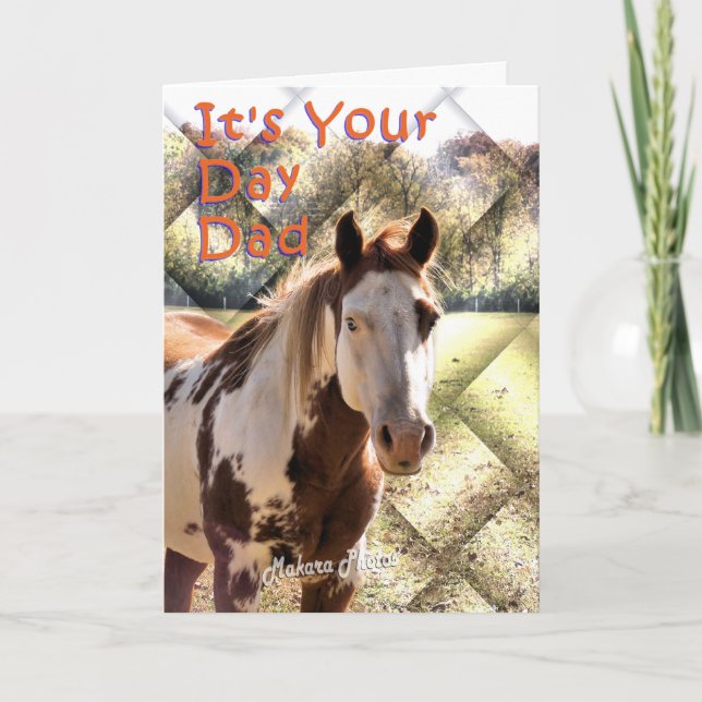Bonne Fête des pères Paint Horse carte (Devant)