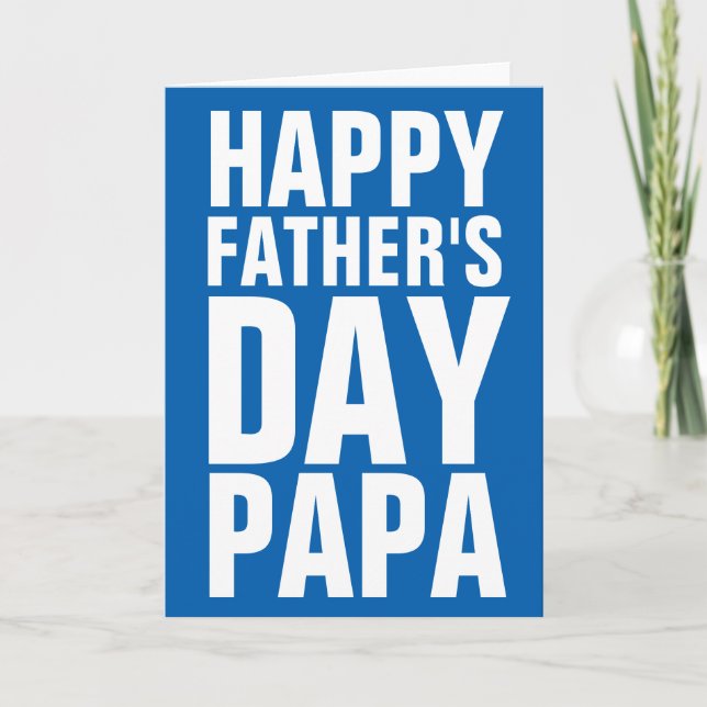Bonne Fête des pères Papa, carte de voeux pour pap (Devant)
