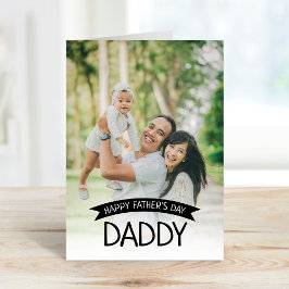 Bonne Fête des pères papa Carte photo personnalisé