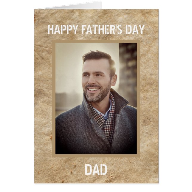 Bonne Fête des pères Papa Photo Carte personnalisé (Devant)
