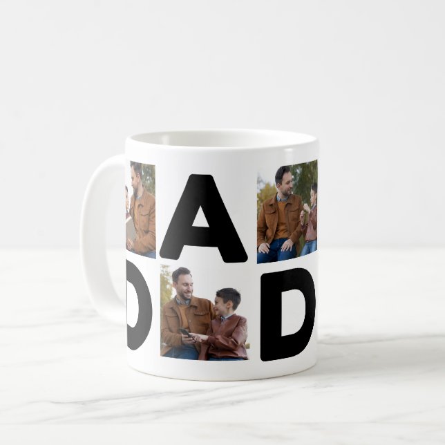 Bonne Fête des pères Photo personnalisée Mug pour  (Devant gauche)