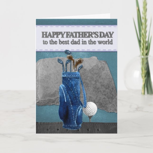 Bonne Fête des pères pliée Carte de vacances (Devant)