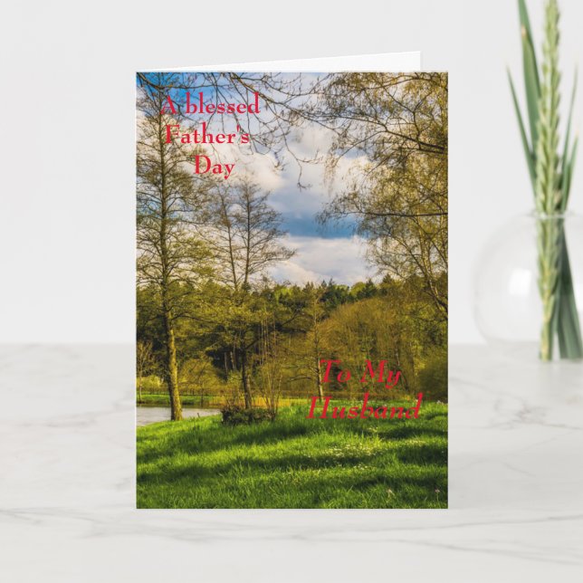 Bonne Fête des pères souhaite "pour mari"une carte (Devant)