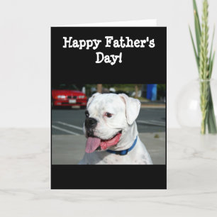 Bonne Fête des pères White Boxer carte de voeux