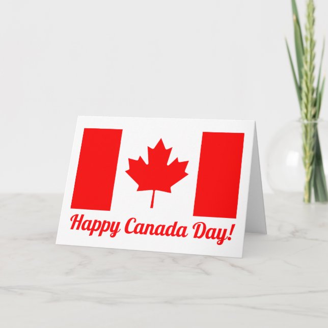 Bonne fête du Canada Carte de voeux drapeau canadi (Devant)