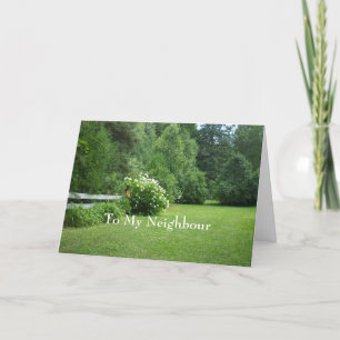 Bonne fête du voisin - mai+19e Carte de remercieme