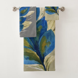 Bonne Fortune Peacock Feathers Aquarelle Bain Tow