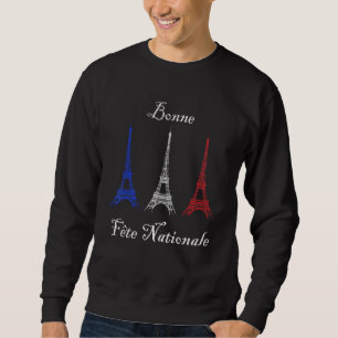Bonne Fte Nationale Bastille Day Fleur De Lys Fran Sweatshirt