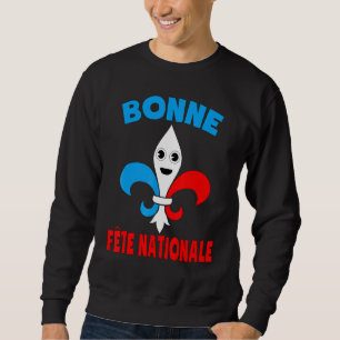 Bonne Fte Nationale French Bastille Day Fleur-de-l Sweatshirt