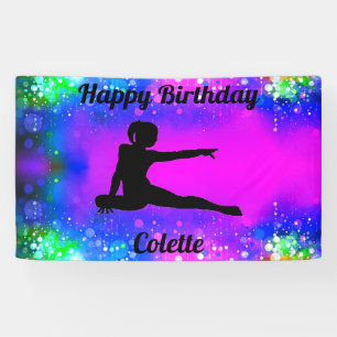 Bonne Gymnastique d'anniversaire Bannière personna