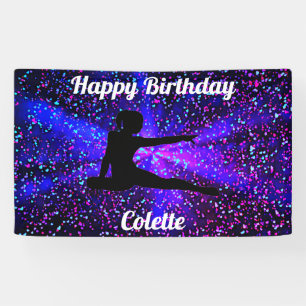 Bonne Gymnastique d'anniversaire Bannière personna