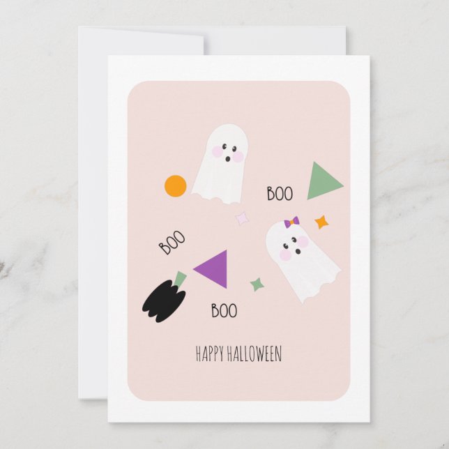 Bonne Halloween jolie carte Ghost Sprinkles (Devant)