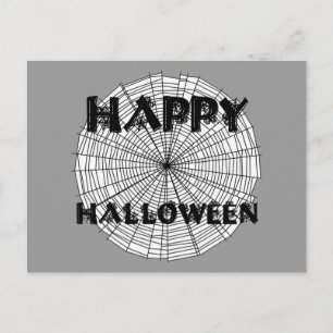 Bonne Halloween sur Spider Web Text Carte postale