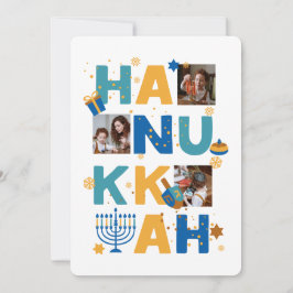 Bonne HANOUKKA Stars & lumières Carte de voeux pho