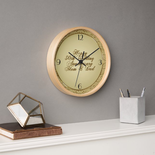 Bonne horloge du 50e anniversaire du Mariage (Bureau)