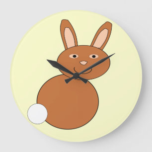Bonne horloge murale de lapin de Pâques