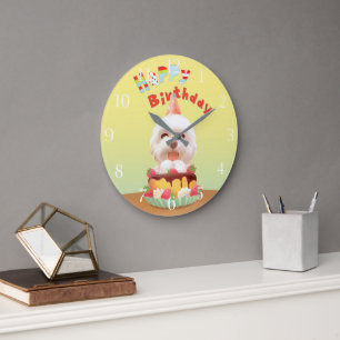 Bonne horloge ronde d'anniversaire