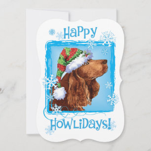 Bonne Howlidays Field Spaniel Carte de vacances
