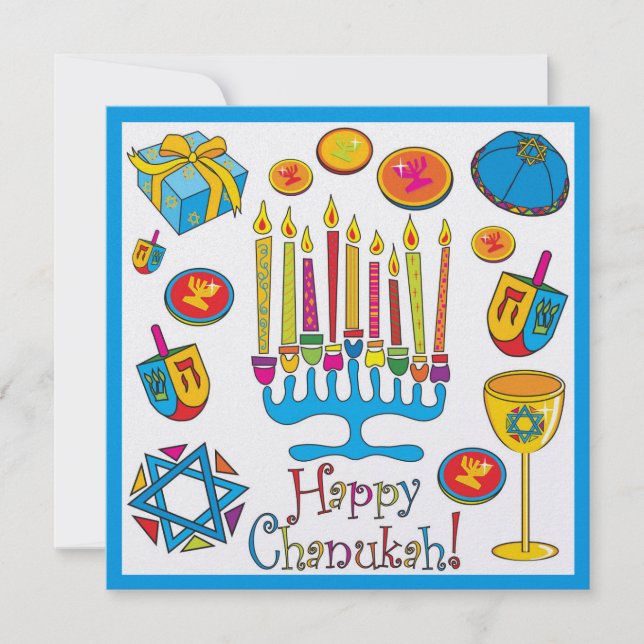 Bonne invitation à Chanukah (Devant)