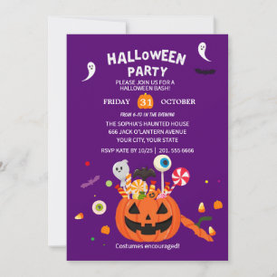 Bonne Invitation à la fête d'Halloween