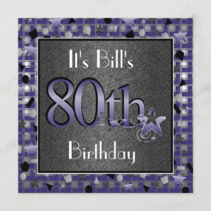 Bonne invitation à la fête du 80e anniversaire pou