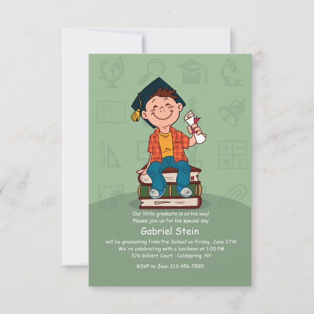 Bonne invitation aux diplômés (Devant)