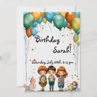 Bonne Invitation d'anniversaire, Invitation d'anni