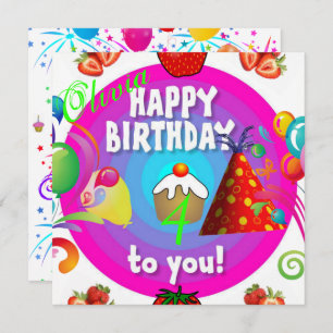 Bonne invitation de carte d'anniversaire