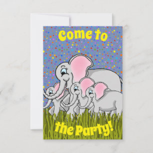 Bonne Invitation de la fête des éléphants
