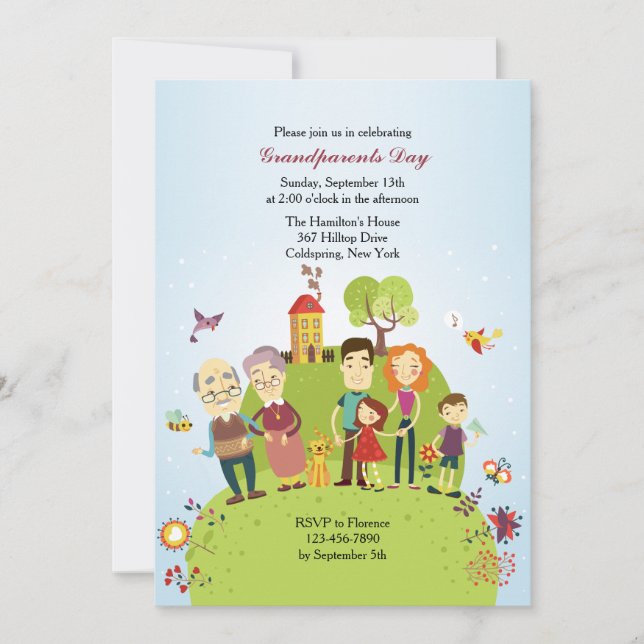Bonne invitation grand-parents (Devant)