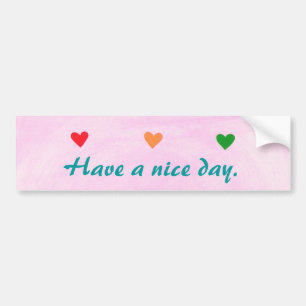 Bonne journée, coeur, autocollants pare-chocs