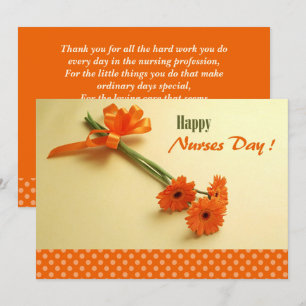 Bonne Journée des infirmières. Carte Plat Daisies 