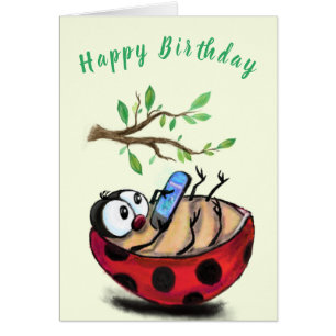 Bonne Ladybug Funny Birthday Card