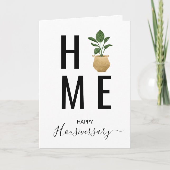 Bonne maison anniversaire carte de référence housi (Devant)