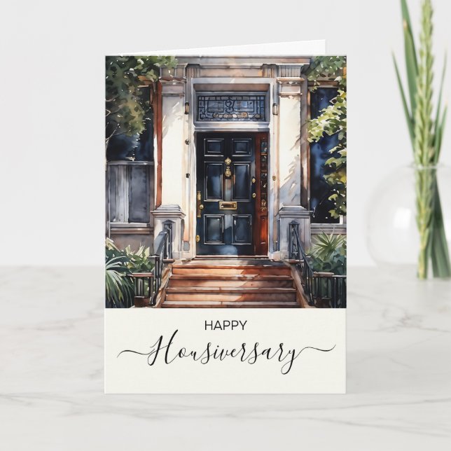 Bonne maison anniversaire carte de référence housi (Devant)