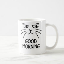 Bonne matinée – Tasse à café visage de chat grinch
