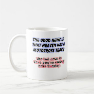 Bonne Mauvaise Nouvelle Ciel Moto Cross Mug
