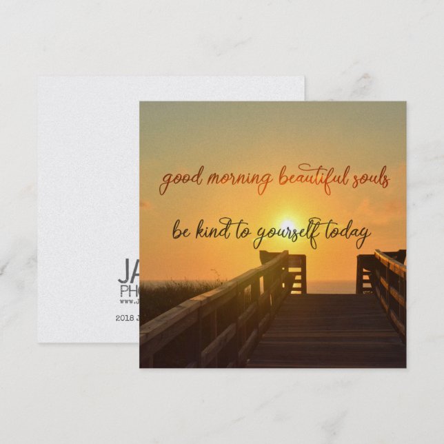 BONNE MORNING 5.25 x 5.25 carte (Devant / Derrière)