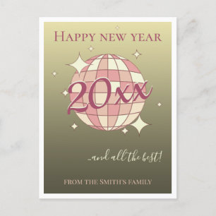Bonne nouvelle année 2025 carte de voeux en or ros