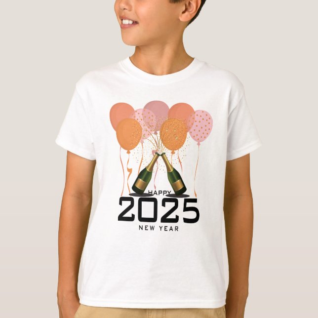 Bonne nouvelle année 2025 enfants tshirts (Devant)