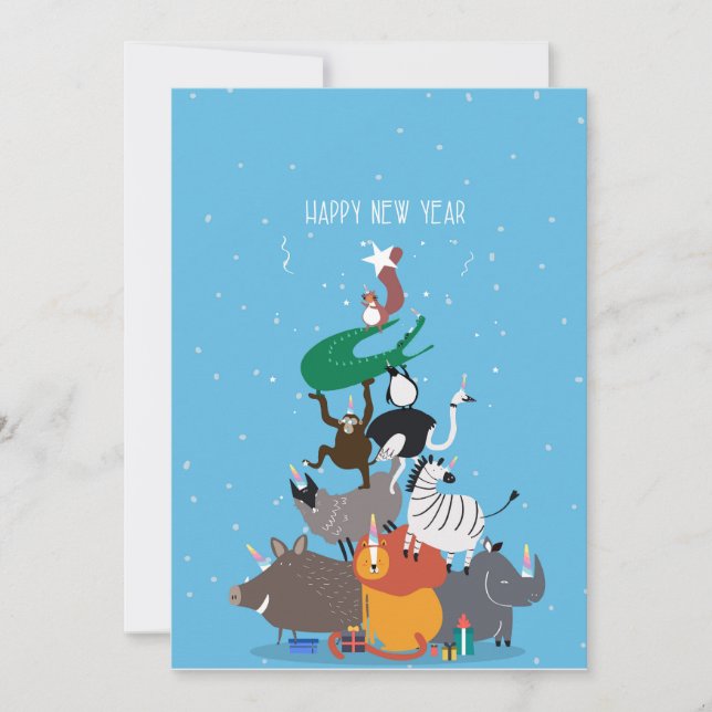 Bonne nouvelle année carte de voeux (Devant)