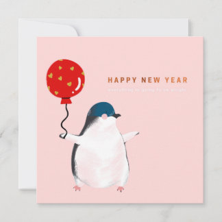 Bonne nouvelle année carte - Le petit pingouin