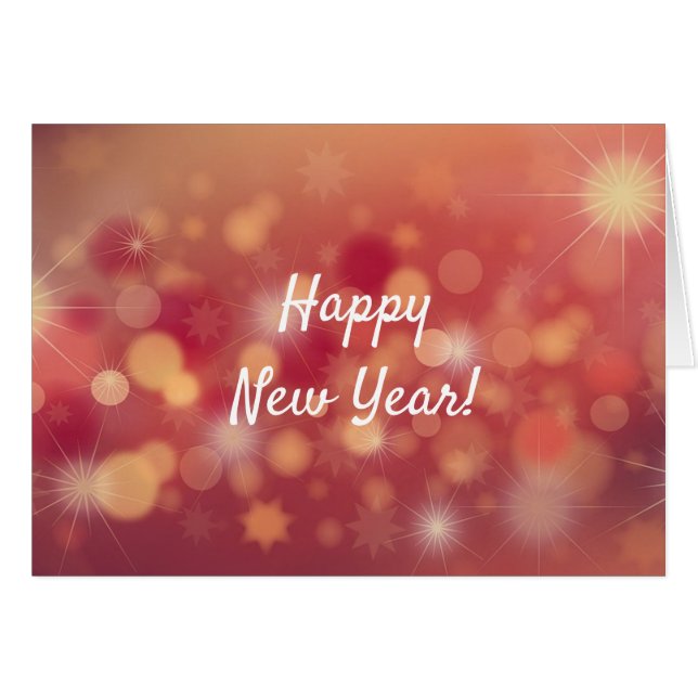 Bonne nouvelle année jolie carte Sparkles (Devant horizontal)