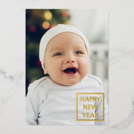 Bonne Nouvelle Année Photo Foil Carte de vacances