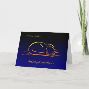 Bonne nuit Sweet Prince CAT Carte de Sympathie