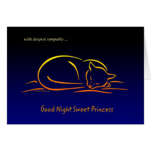 Bonne nuit Sweet Princess CAT Carte Sympathique