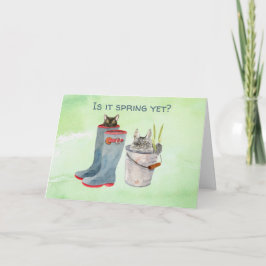 Bonne Pâques de la carte de voeux printemps du cha