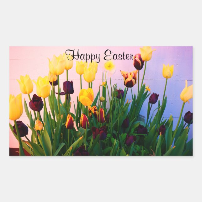 Bonne Pâques Diverses Tulipes #1 Stickers (Devant)